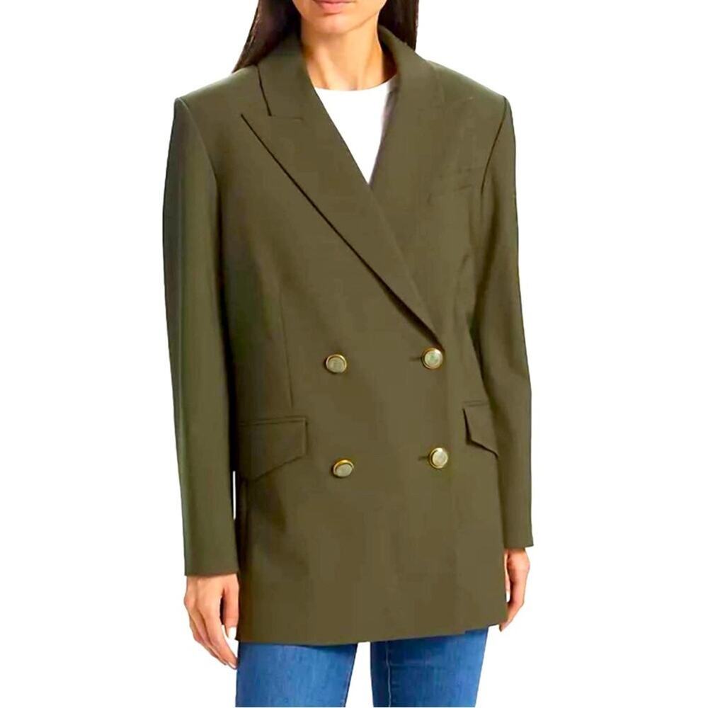VERONICA BEARD Dickey Pantsuit Jacket Hutchinson Blazer Arte Pants Loden Green 4 - Picture 3 of 16